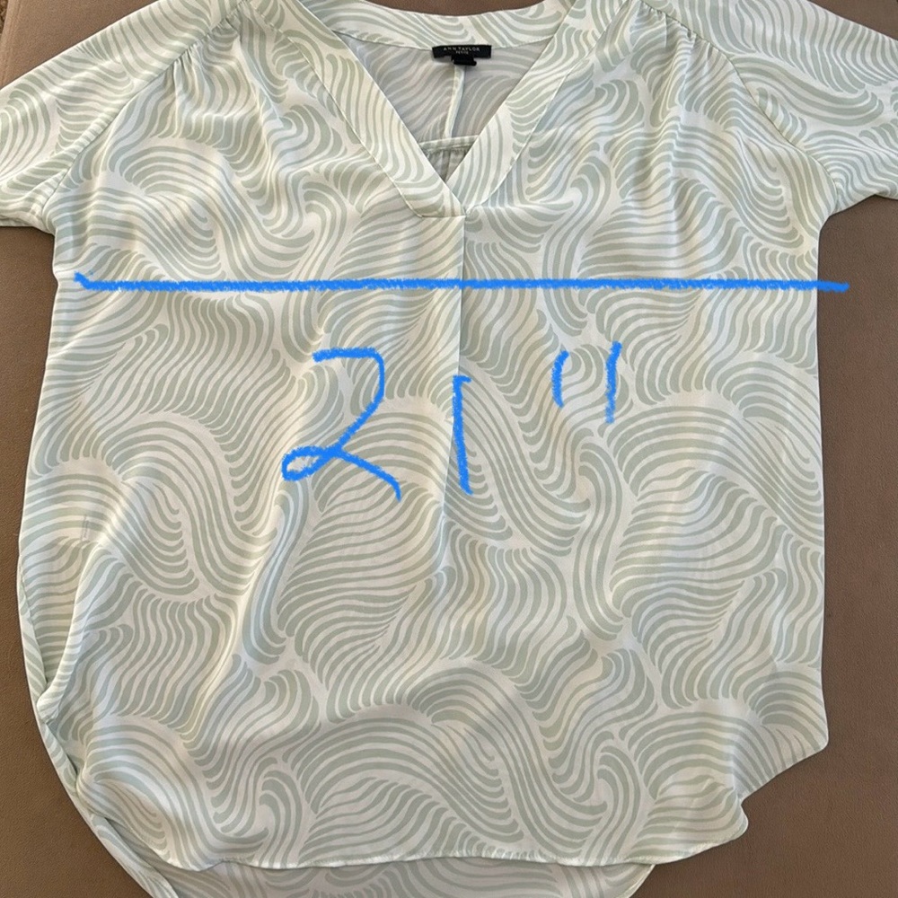 Ann Taylor Blouse Medium Petite - Picture 6 of 9